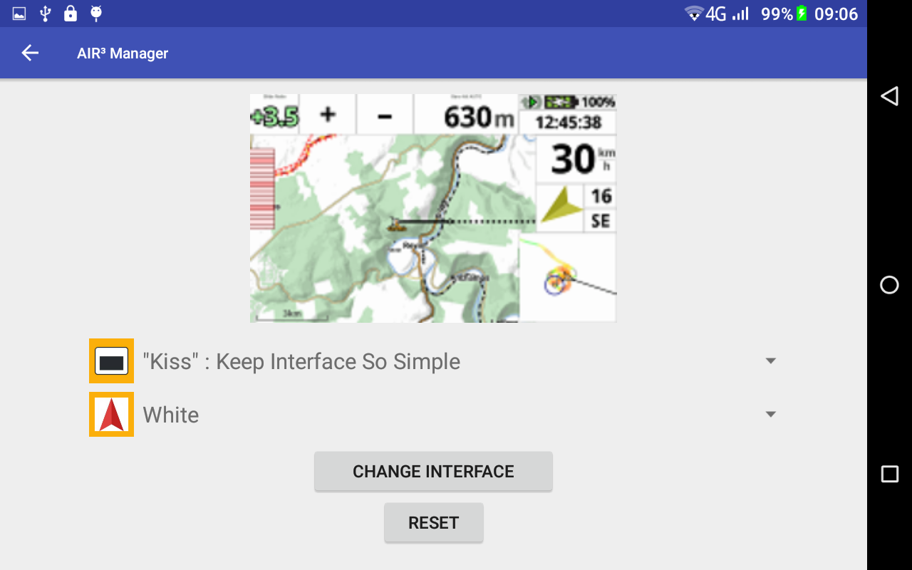 AIR³ Vario GPS android tab