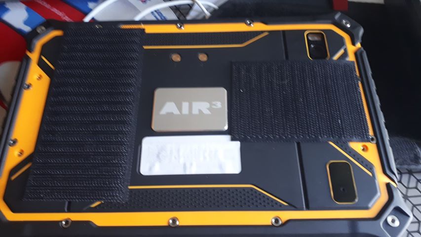 Velcro above the speaker