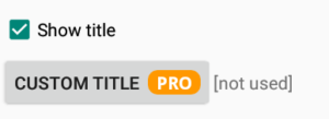 Custom title