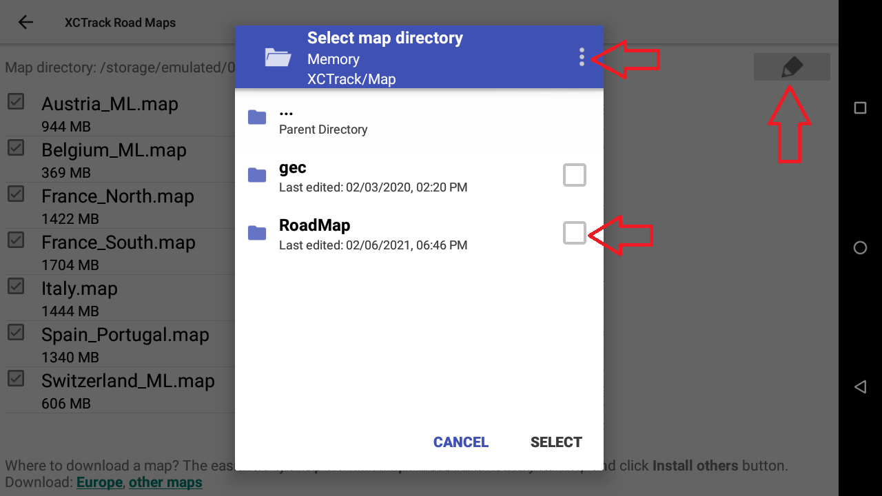 Roadmaps edit directory