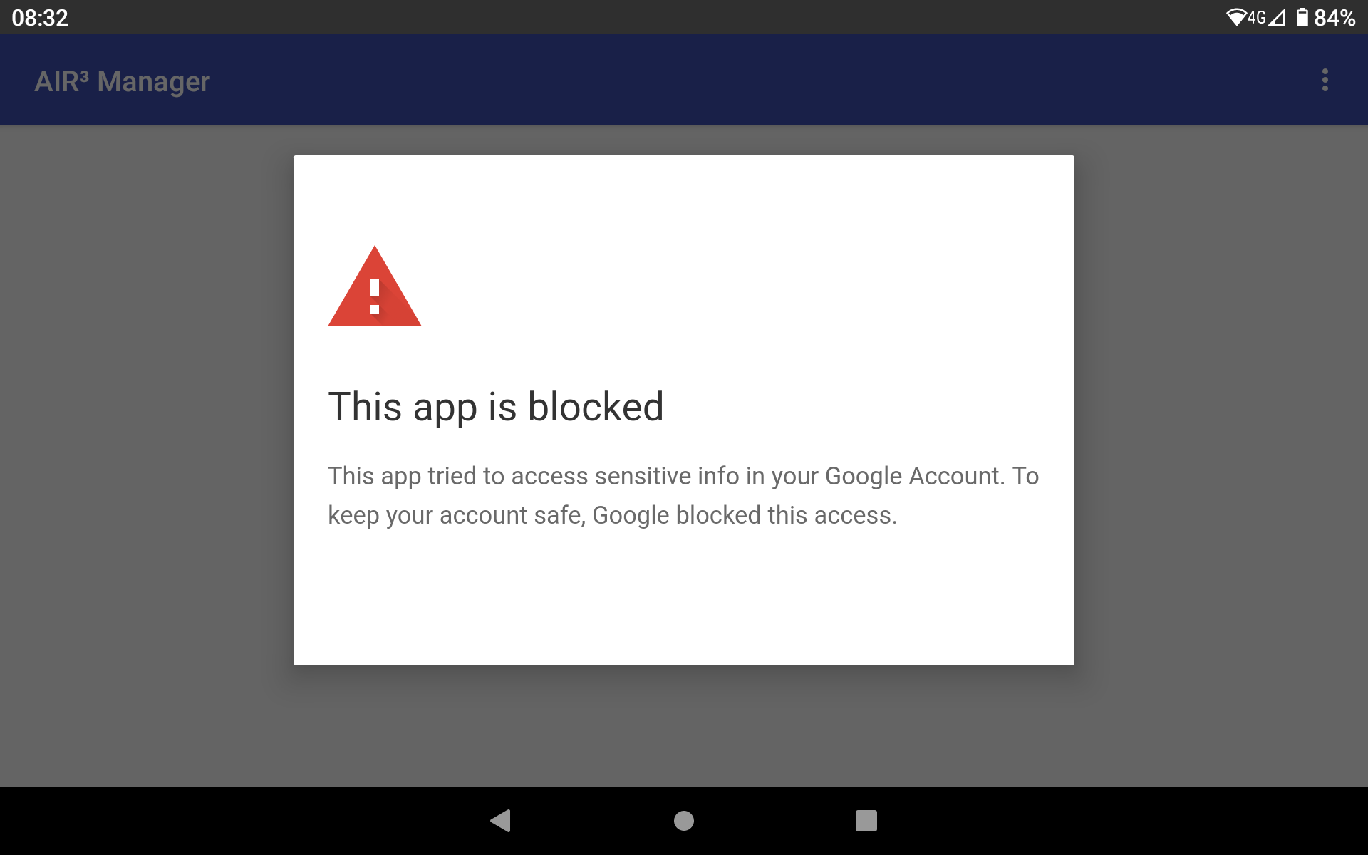 app is blocked