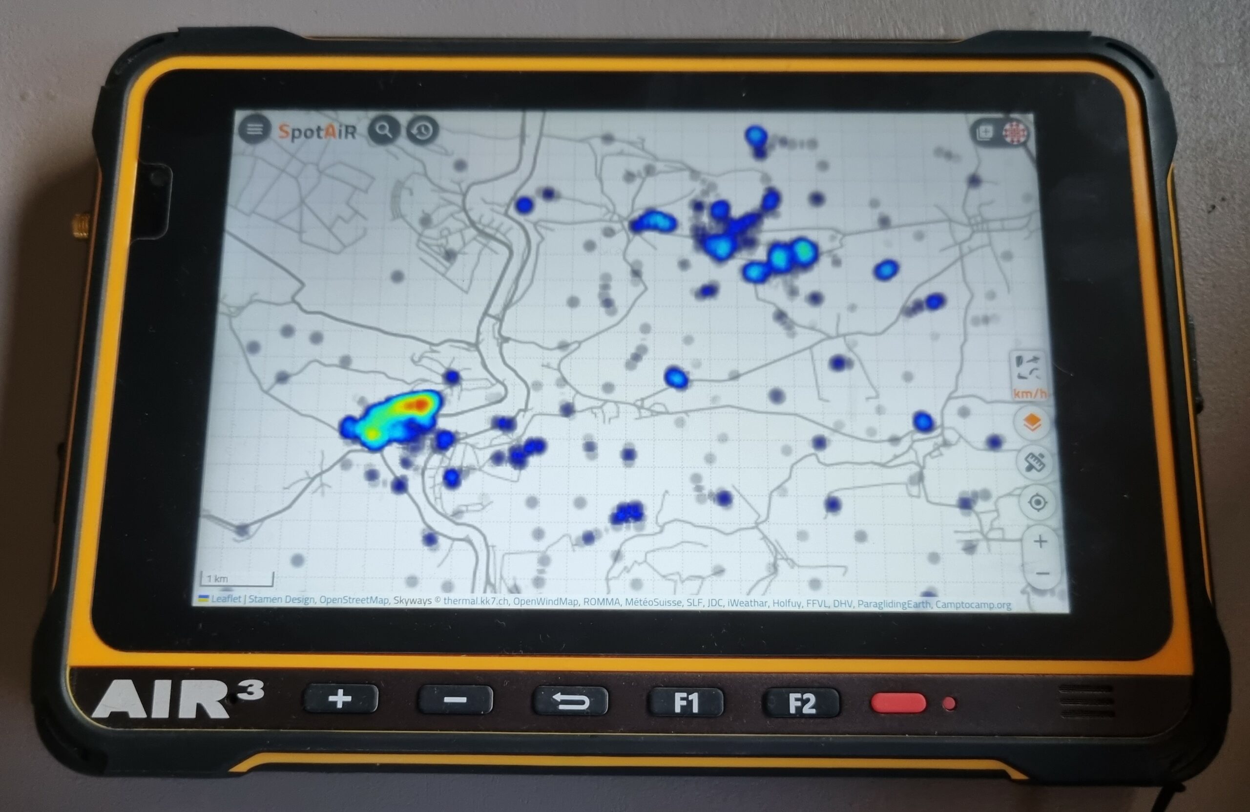 Spotair with thermal map