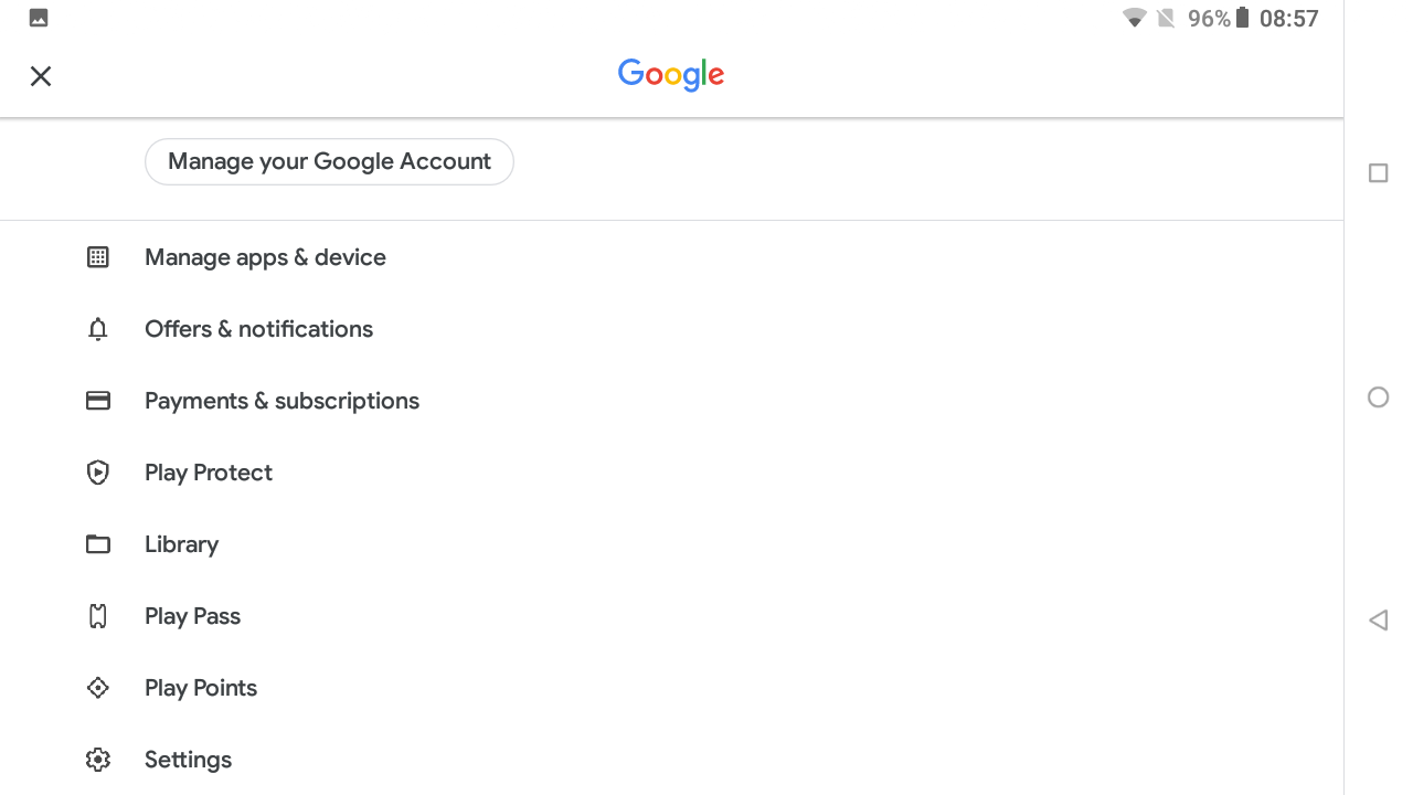 Manage your google account-click on settings