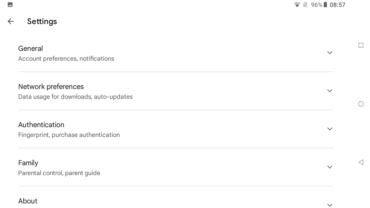 Manage your google account – settings-network preferences