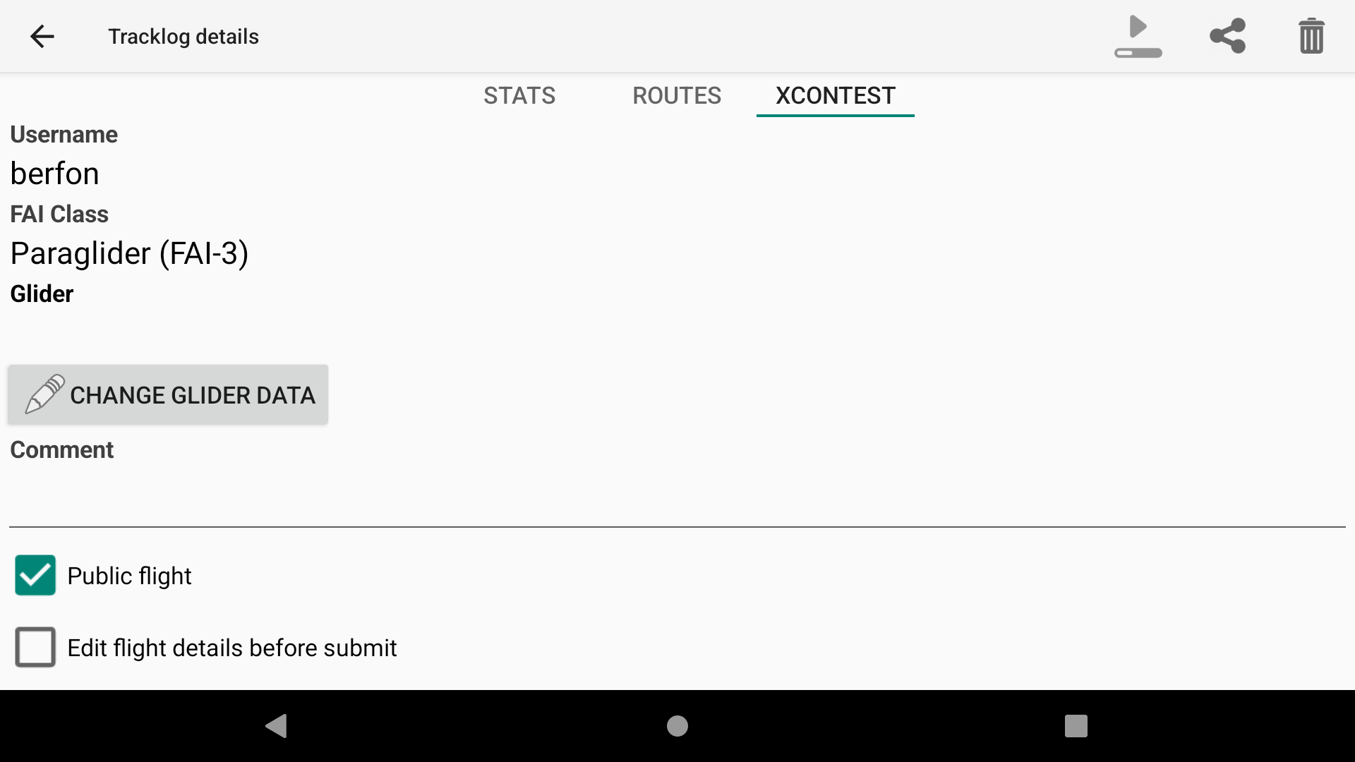 Tracklog full
